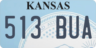 KS license plate 513BUA