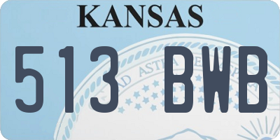 KS license plate 513BWB