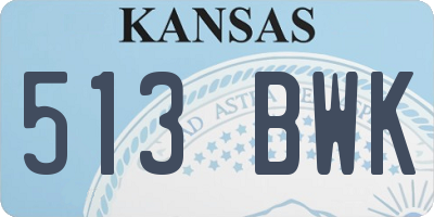 KS license plate 513BWK