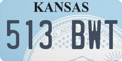 KS license plate 513BWT