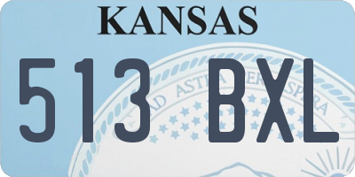 KS license plate 513BXL
