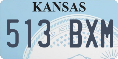 KS license plate 513BXM