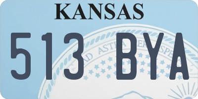 KS license plate 513BYA