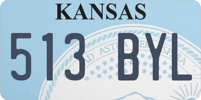 KS license plate 513BYL