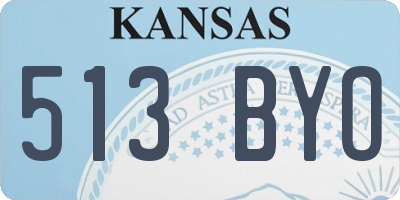KS license plate 513BYO