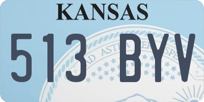 KS license plate 513BYV