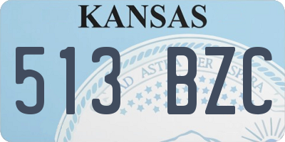 KS license plate 513BZC