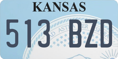 KS license plate 513BZD