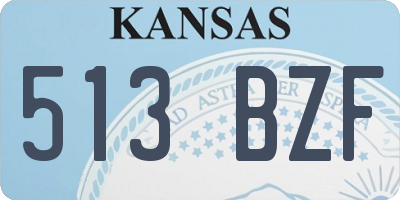 KS license plate 513BZF