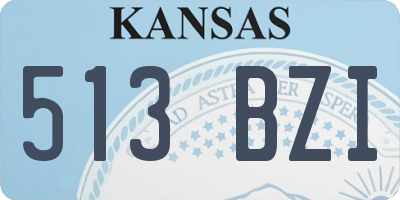KS license plate 513BZI