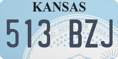 KS license plate 513BZJ