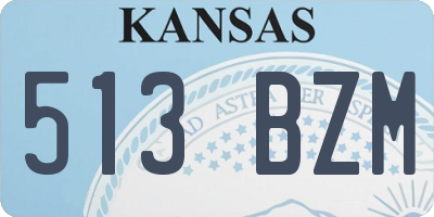 KS license plate 513BZM
