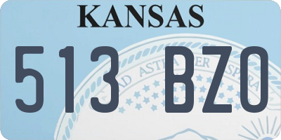 KS license plate 513BZO