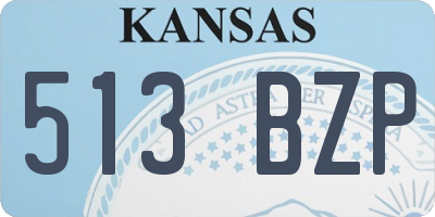 KS license plate 513BZP