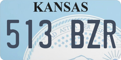 KS license plate 513BZR