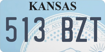 KS license plate 513BZT