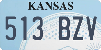 KS license plate 513BZV