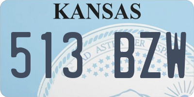 KS license plate 513BZW