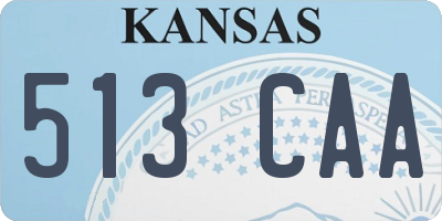 KS license plate 513CAA