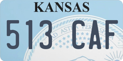 KS license plate 513CAF