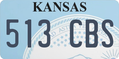 KS license plate 513CBS