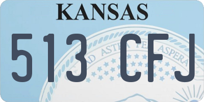 KS license plate 513CFJ