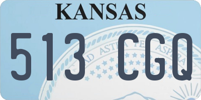 KS license plate 513CGQ
