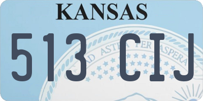 KS license plate 513CIJ