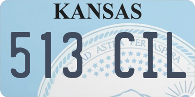KS license plate 513CIL