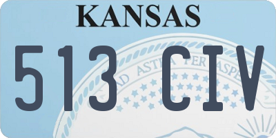 KS license plate 513CIV