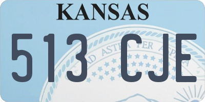 KS license plate 513CJE