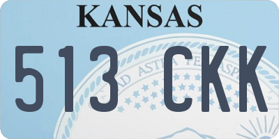 KS license plate 513CKK