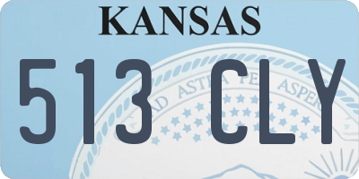 KS license plate 513CLY