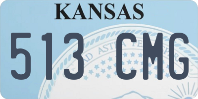 KS license plate 513CMG