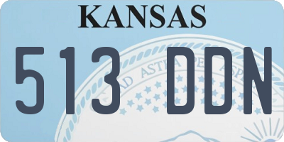 KS license plate 513DDN