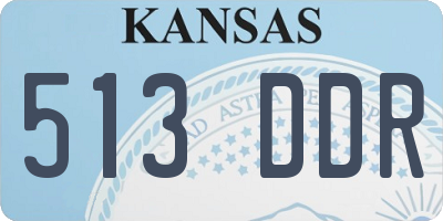 KS license plate 513DDR
