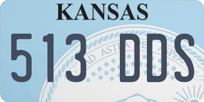 KS license plate 513DDS