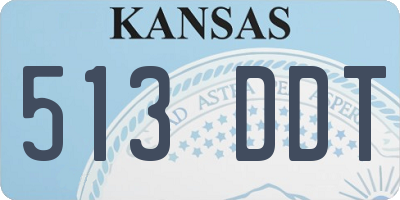 KS license plate 513DDT
