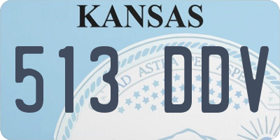 KS license plate 513DDV