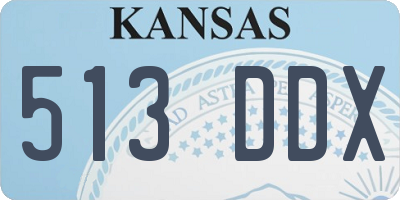 KS license plate 513DDX
