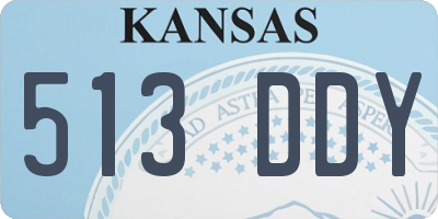 KS license plate 513DDY