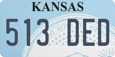 KS license plate 513DED