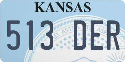 KS license plate 513DER