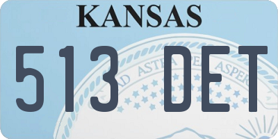KS license plate 513DET