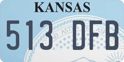 KS license plate 513DFB