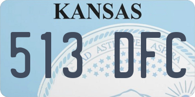 KS license plate 513DFC