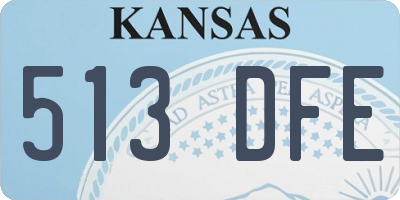 KS license plate 513DFE