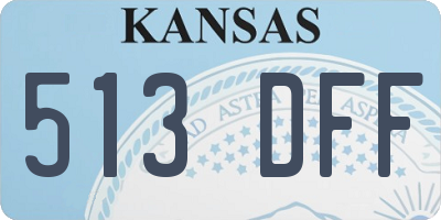 KS license plate 513DFF