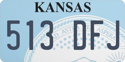 KS license plate 513DFJ