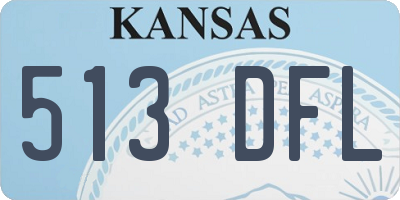 KS license plate 513DFL